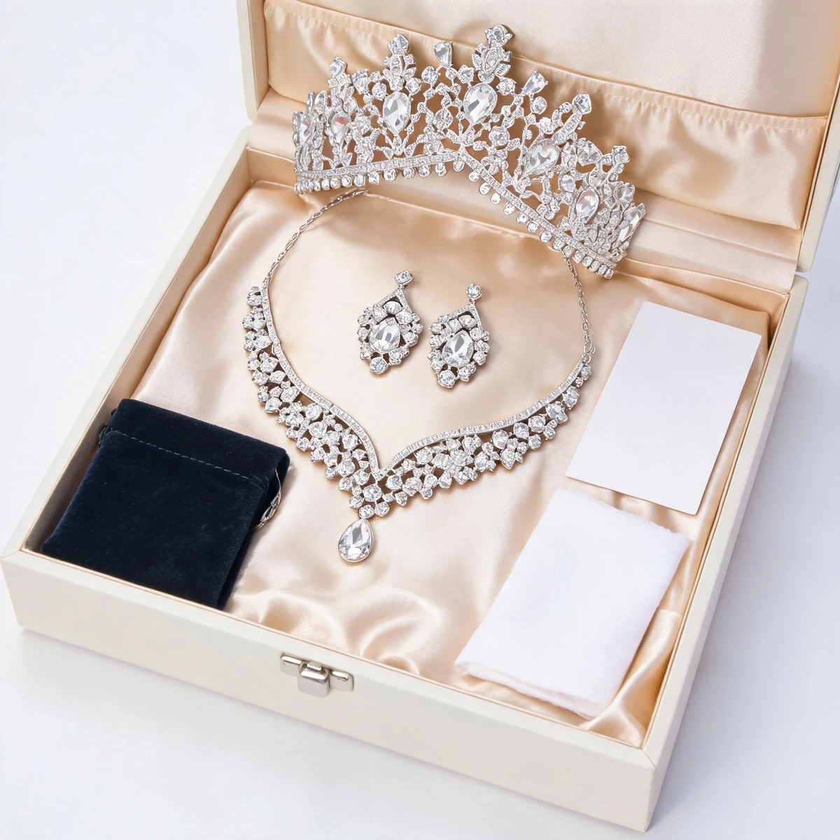 Baroque bridal jewelry set complete gift packaging