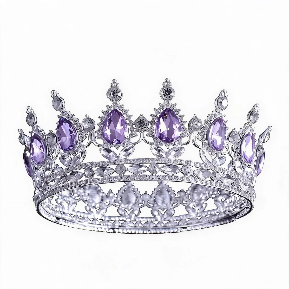 Baroque Waterdrop Crown - 29-Color Bridal Tiara