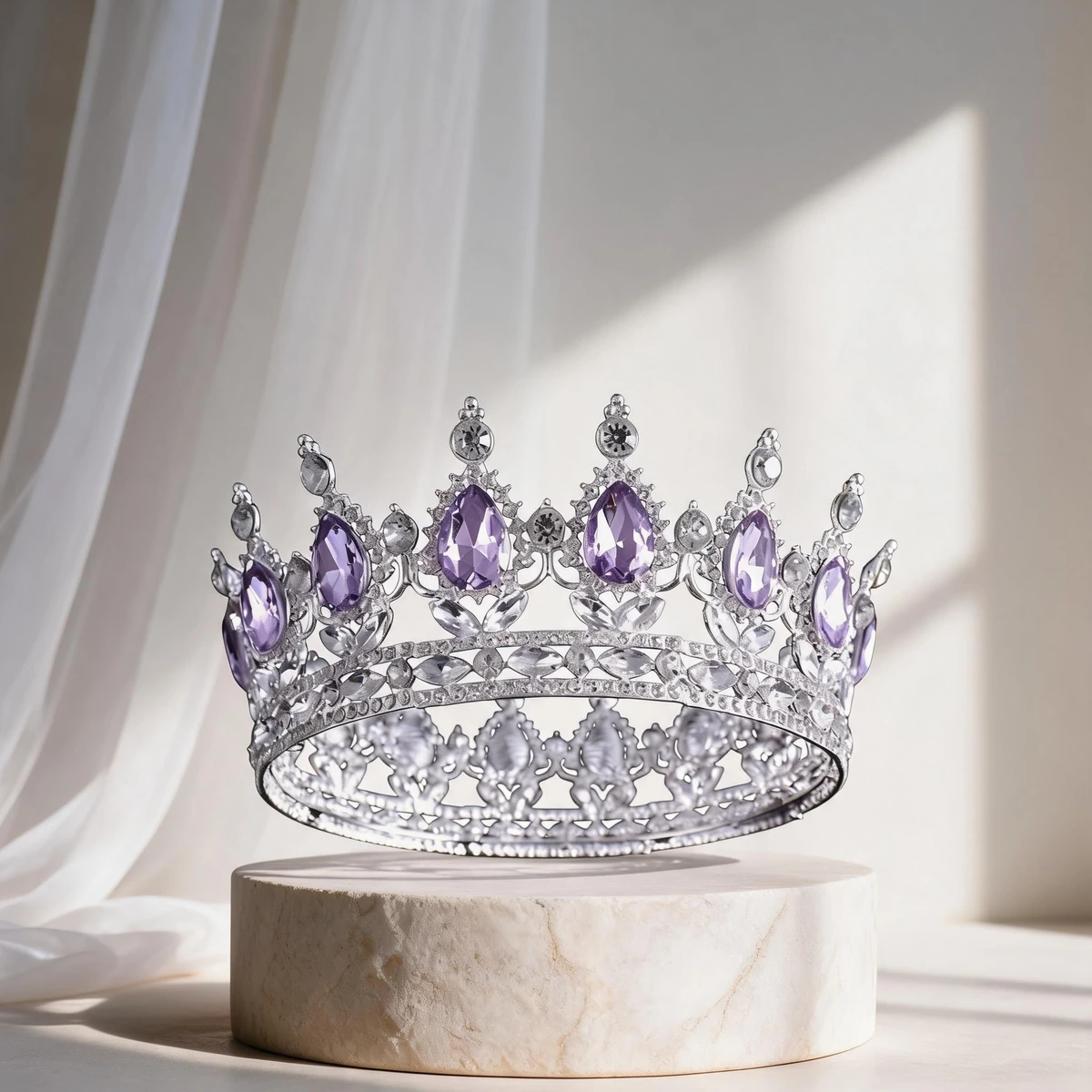 Baroque waterdrop crown design story editorial image