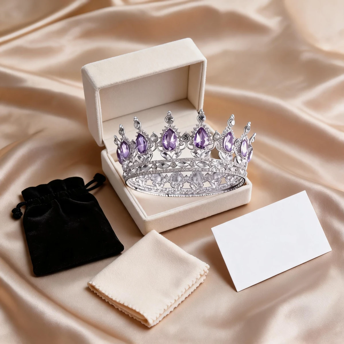 waterdrop bridal crown complete gift packaging set