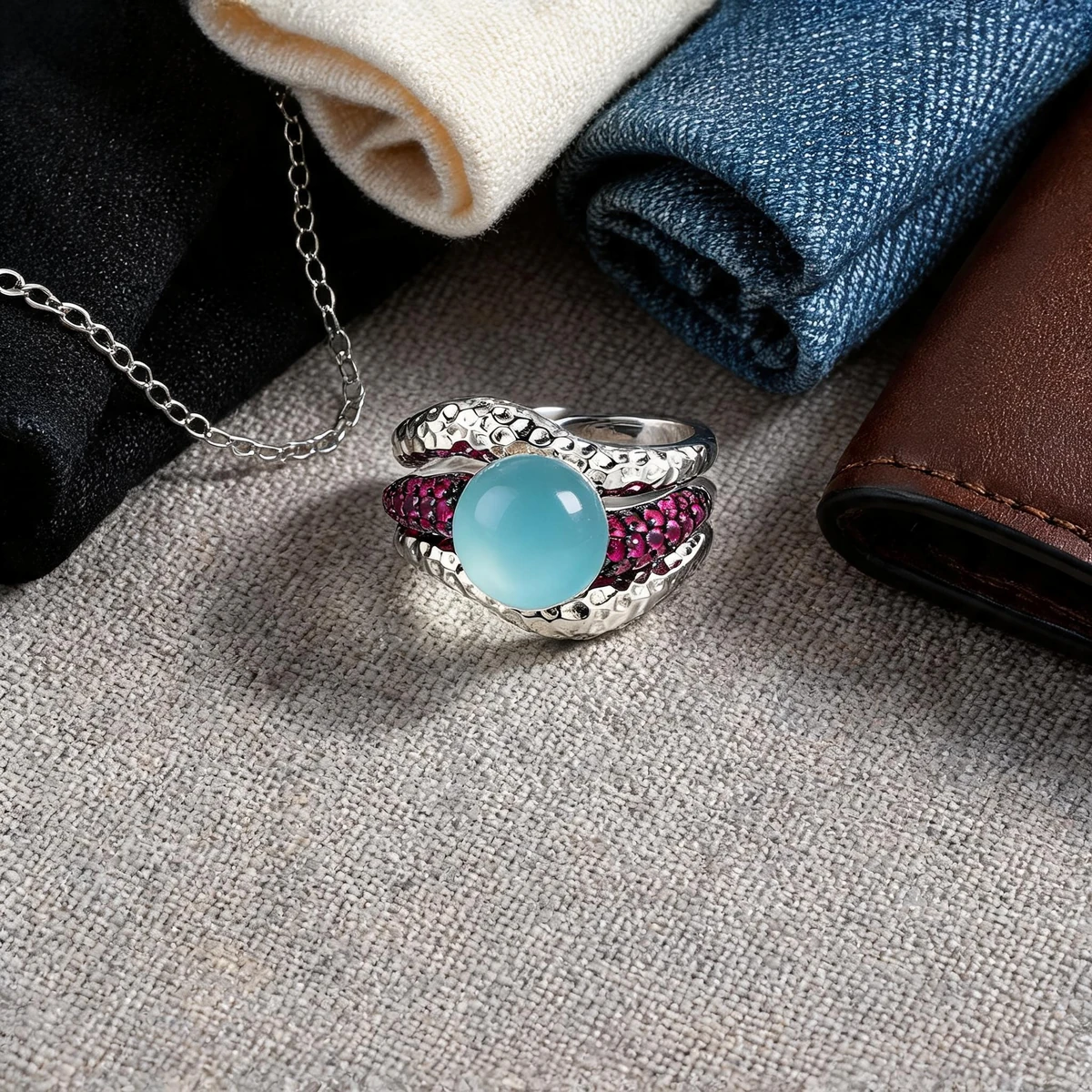 Gemstone statement ring styled with everyday and occasion outfits