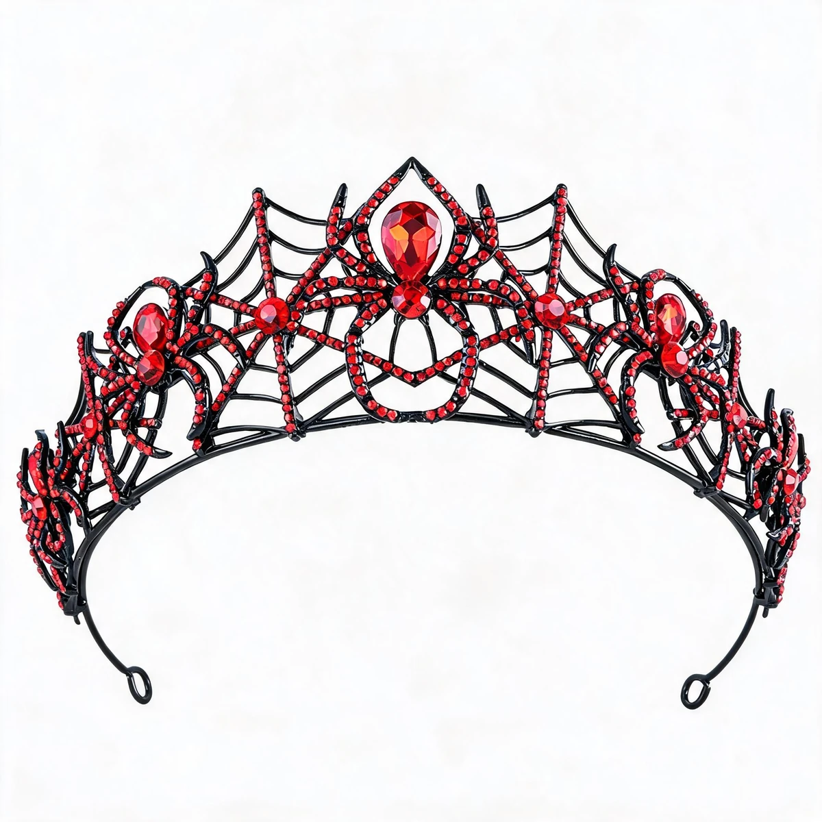 Halloween Spider Crown - Black Red Costume Tiara