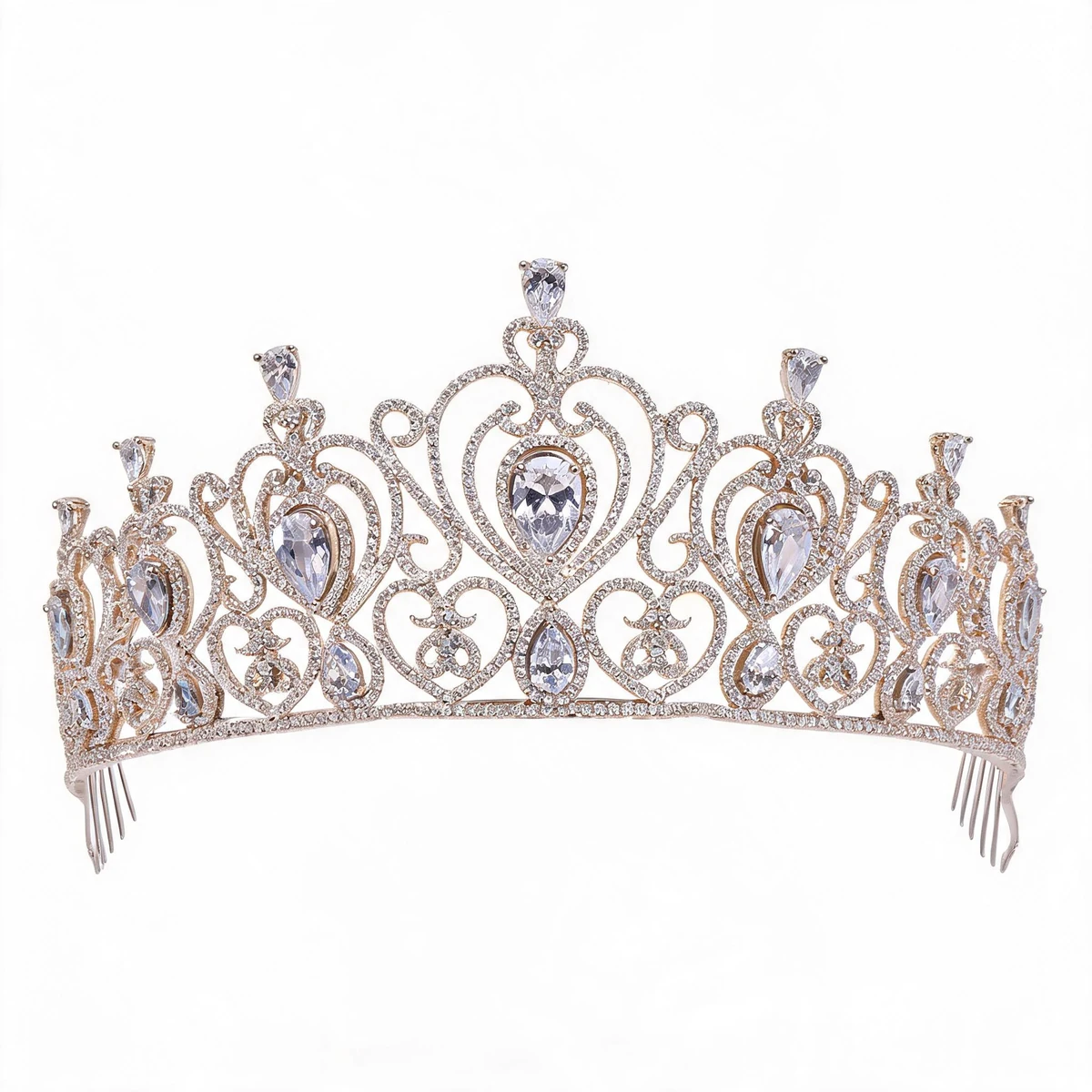 Royal Bridal Crown - Large Crystal Wedding Tiara