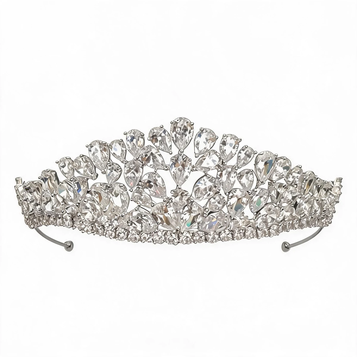 Sparkling Crystal Crown Tiara - Bridal Hair Accessory