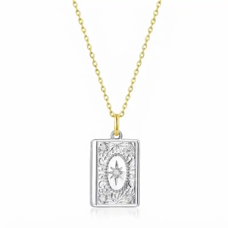 Photo Locket Necklace - Double-Sided 925 Silver