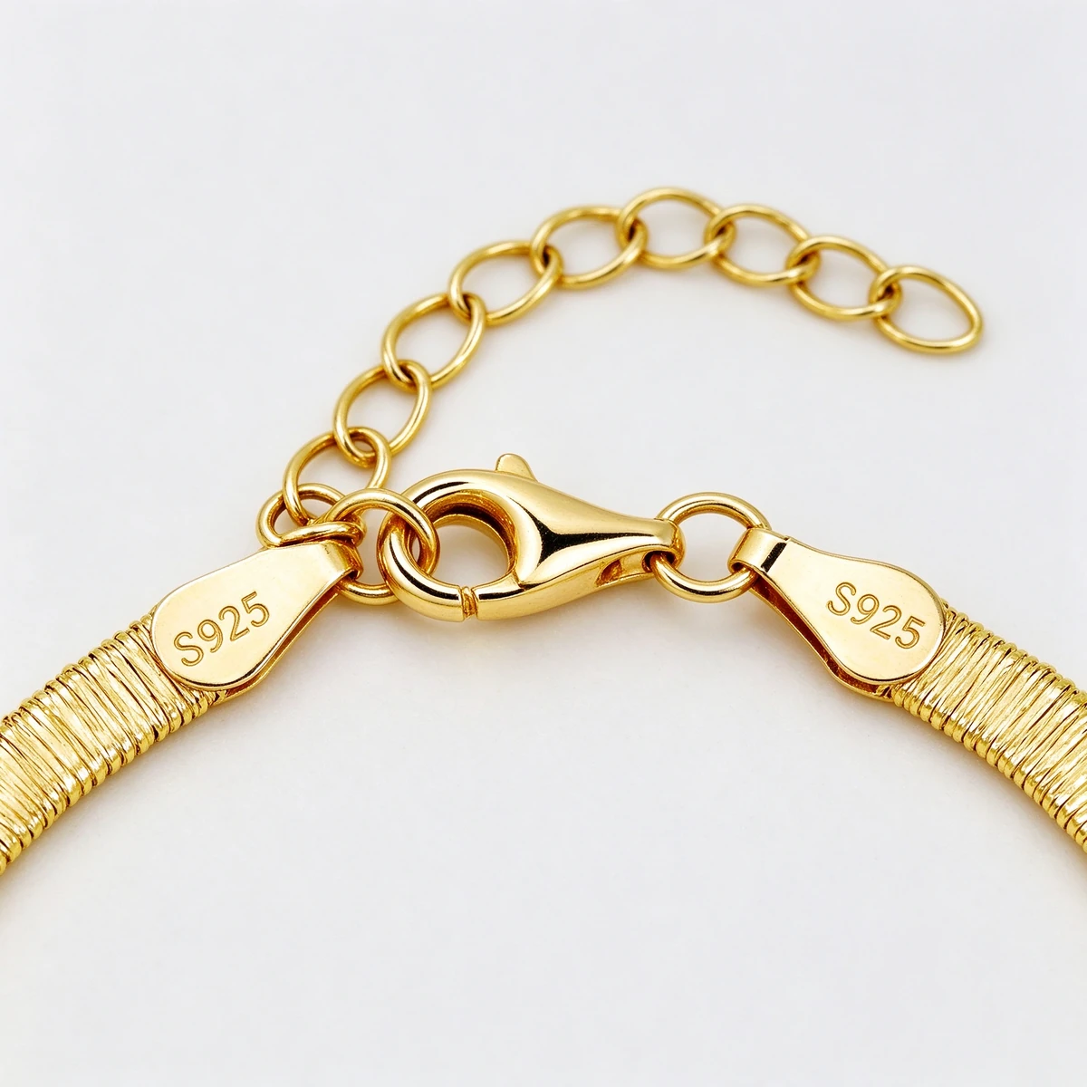 S925 Hallmark Tag and Lobster Clasp on Gold Butterfly Bracelet