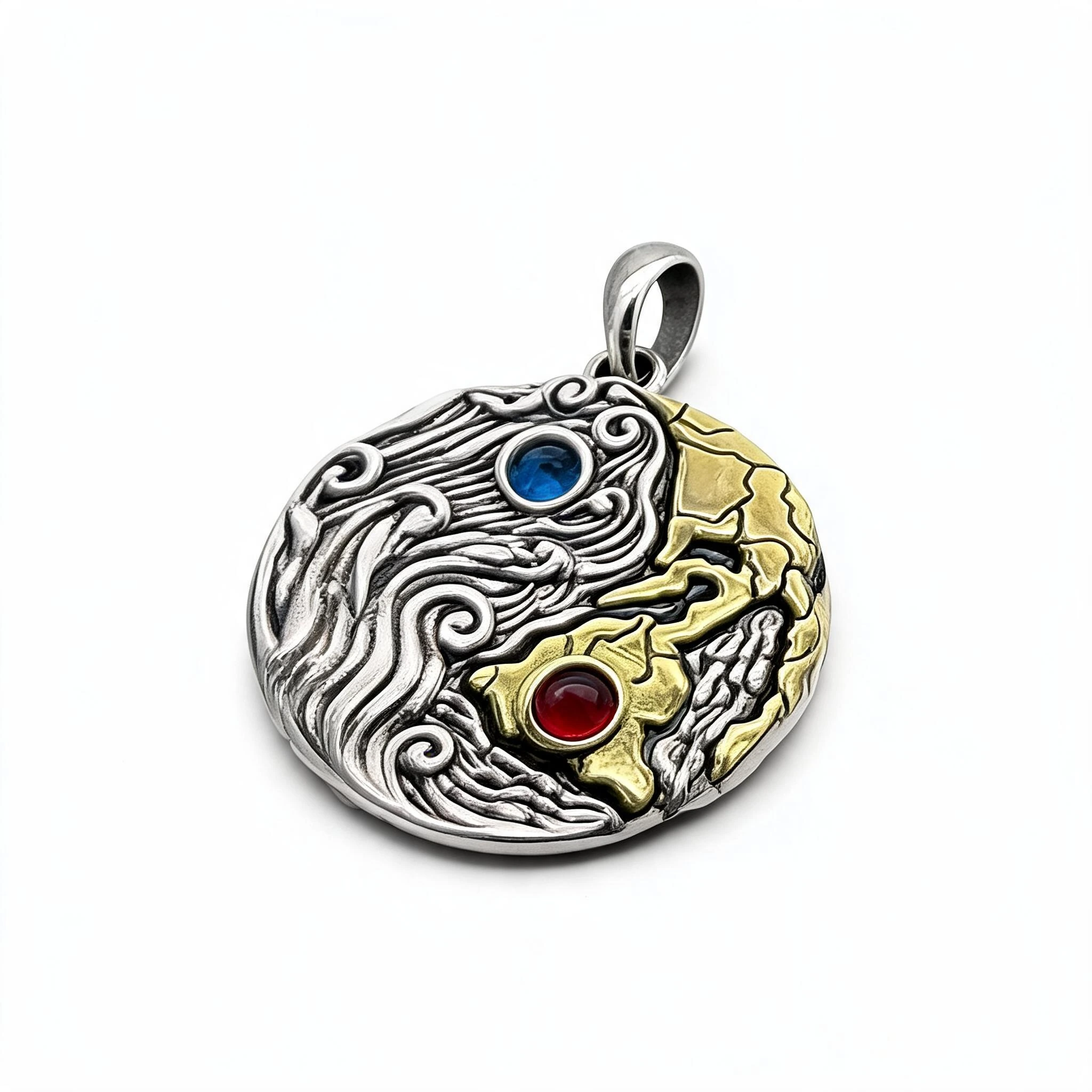 Ocean Heart Pendant - 925 Silver Baroque Charm