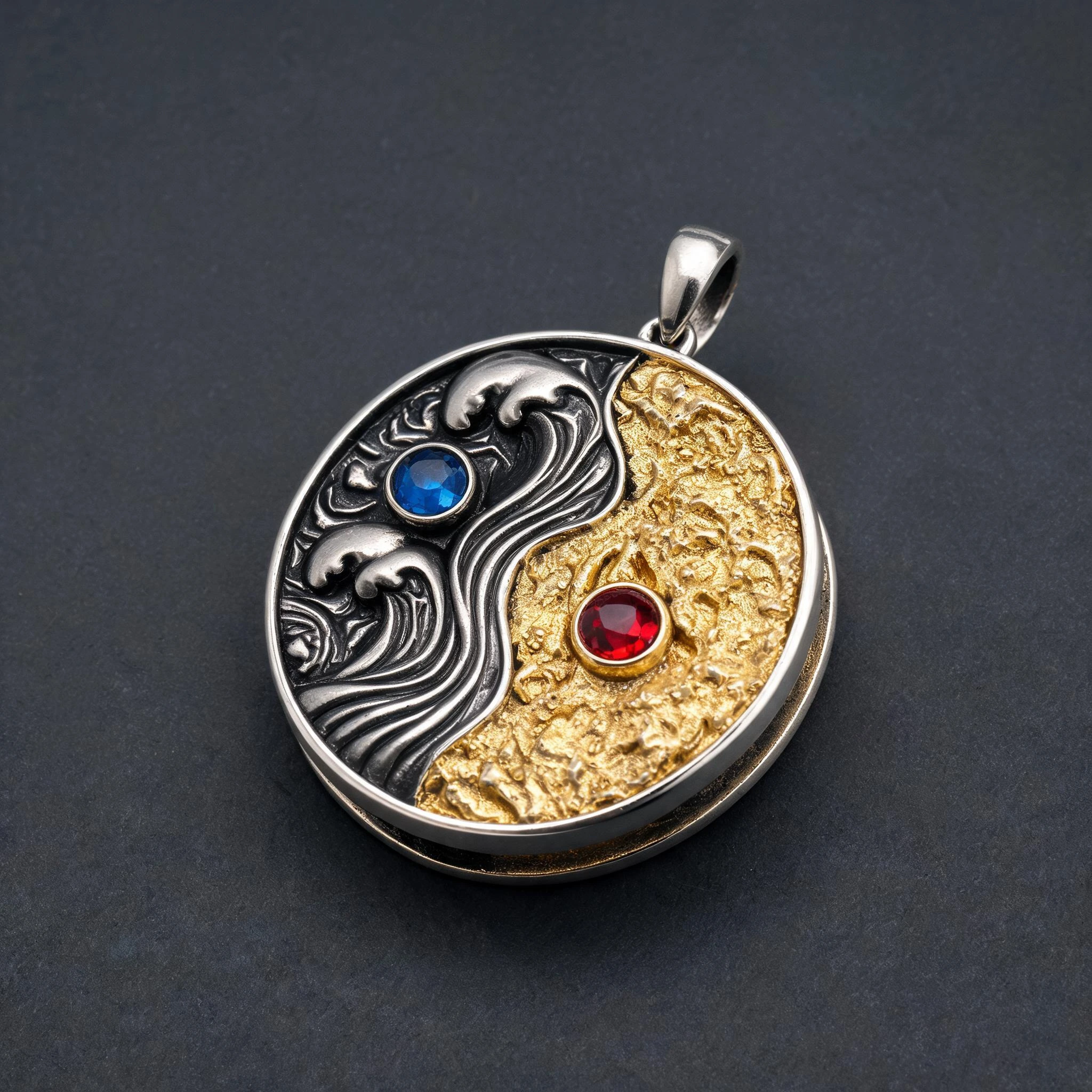 Ocean heart pendant material and 925 silver finish