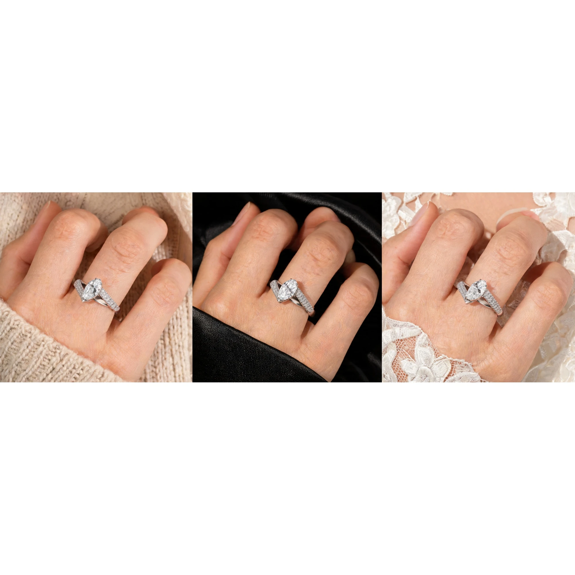 How to Style a Pear Moissanite Ring for Daily Wear, Party and Wedding Looks