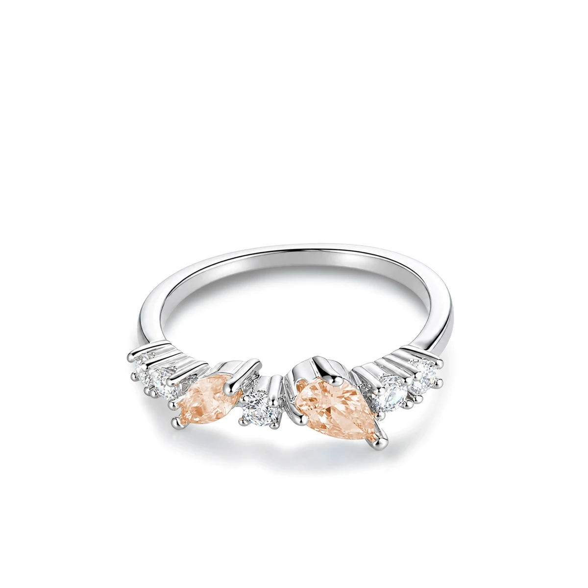 Silver Stacking Ring - Colorful CZ 925