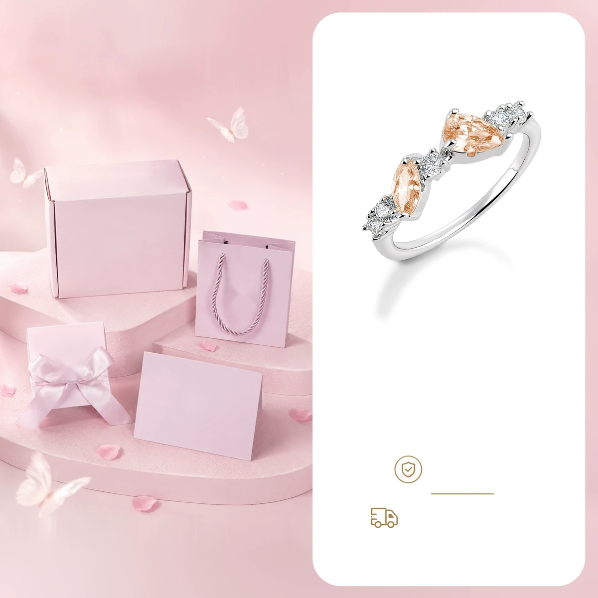 Celestial CZ silver stacking ring design with coloured centre stone