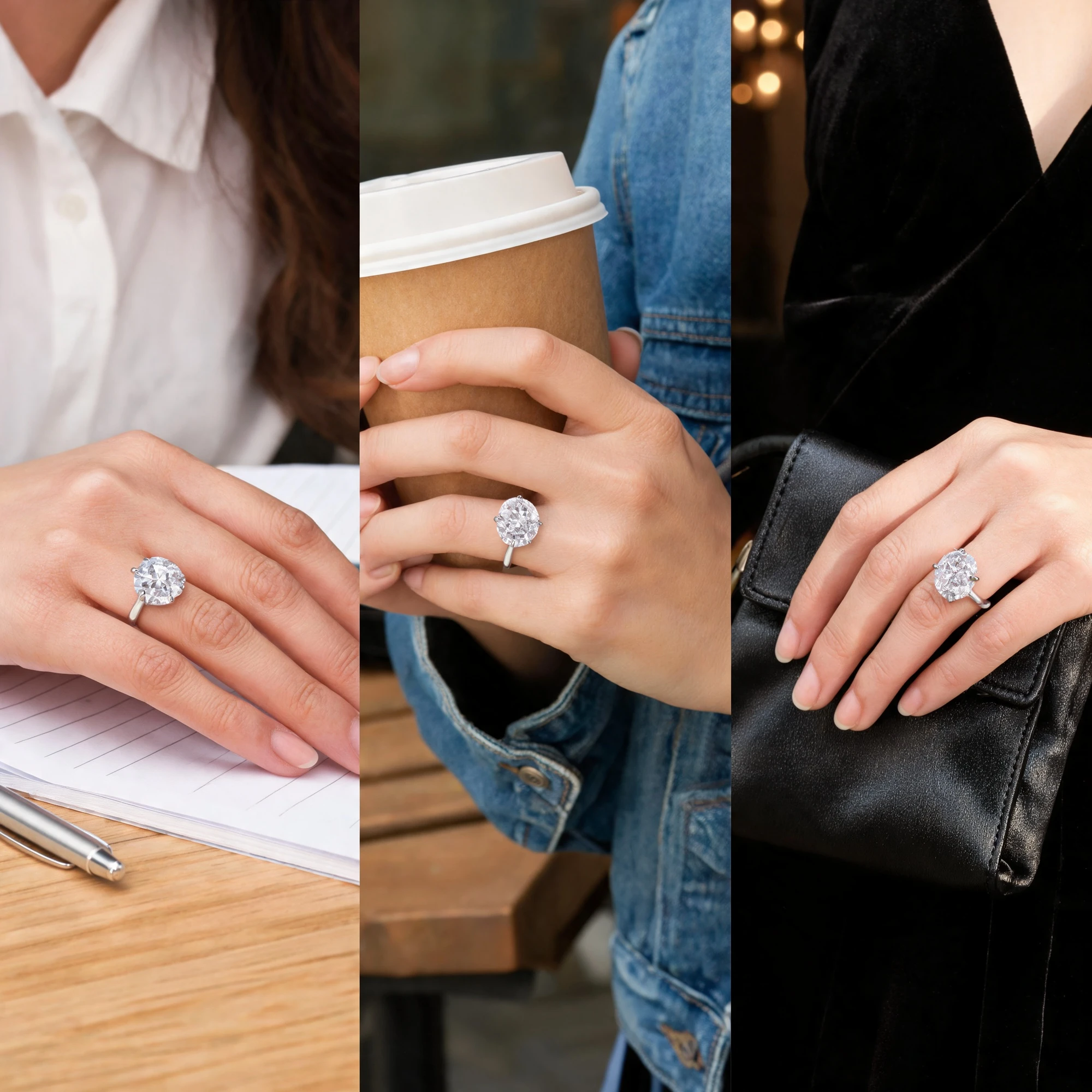 How to Style a Geometric 925 Silver Ring for Work, Weekend and Evening