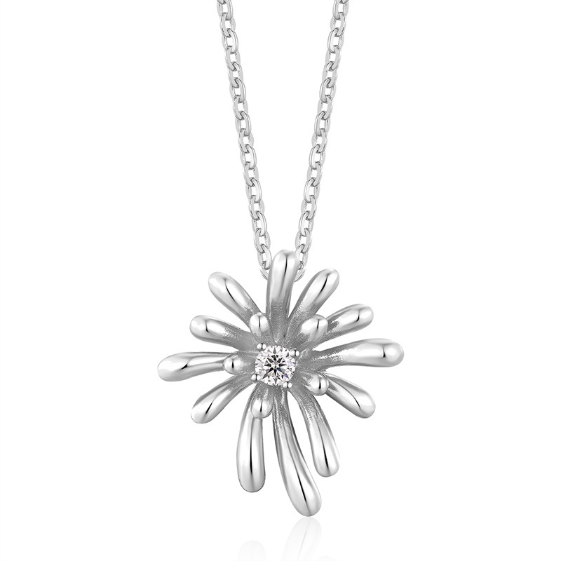 925 sterling silver starburst necklace