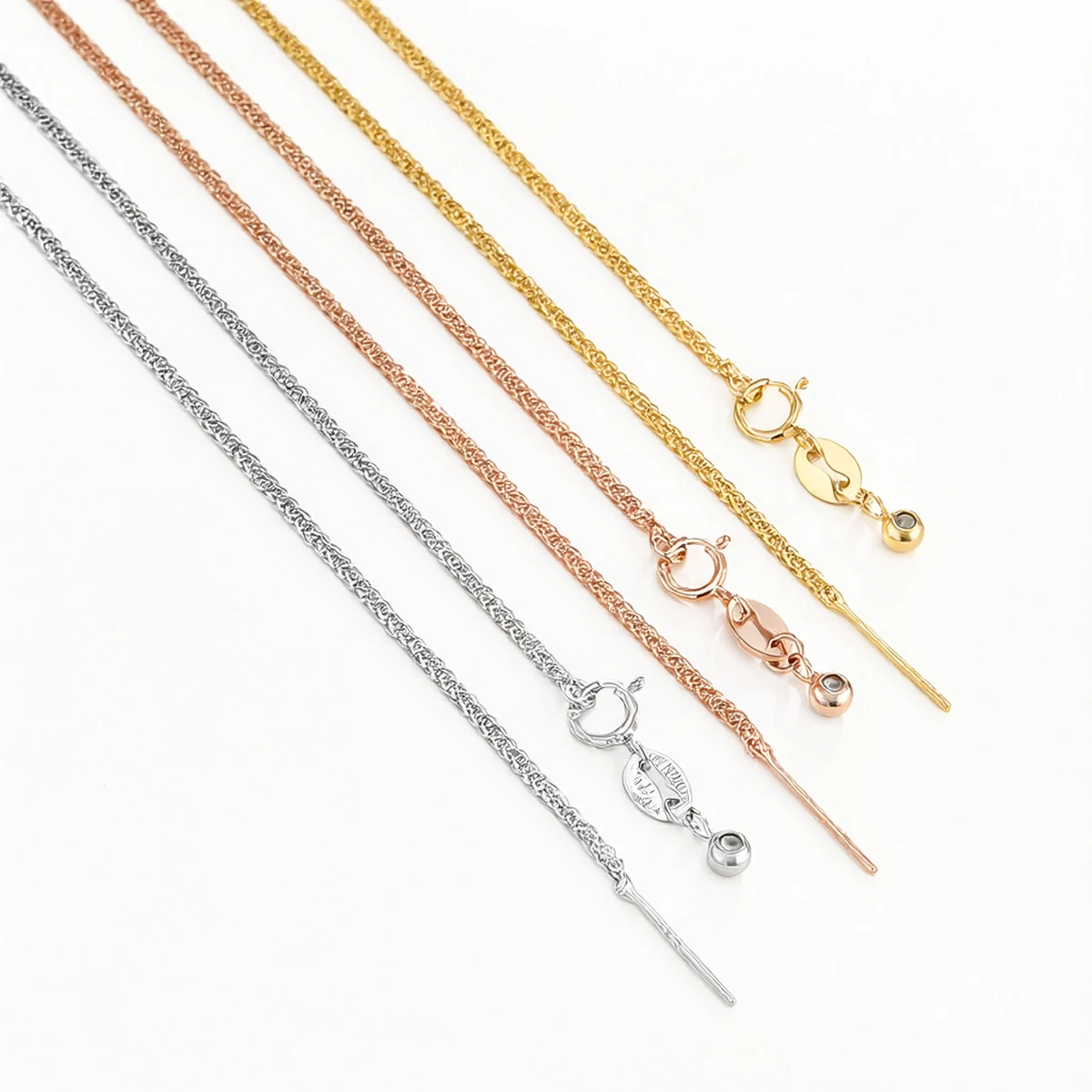 S925 Sterling Silver Stamp and Drawstring Barrel Clasp of Peanut Bead Necklace, Nickel-Free 925 Silver - s925 silver peanut