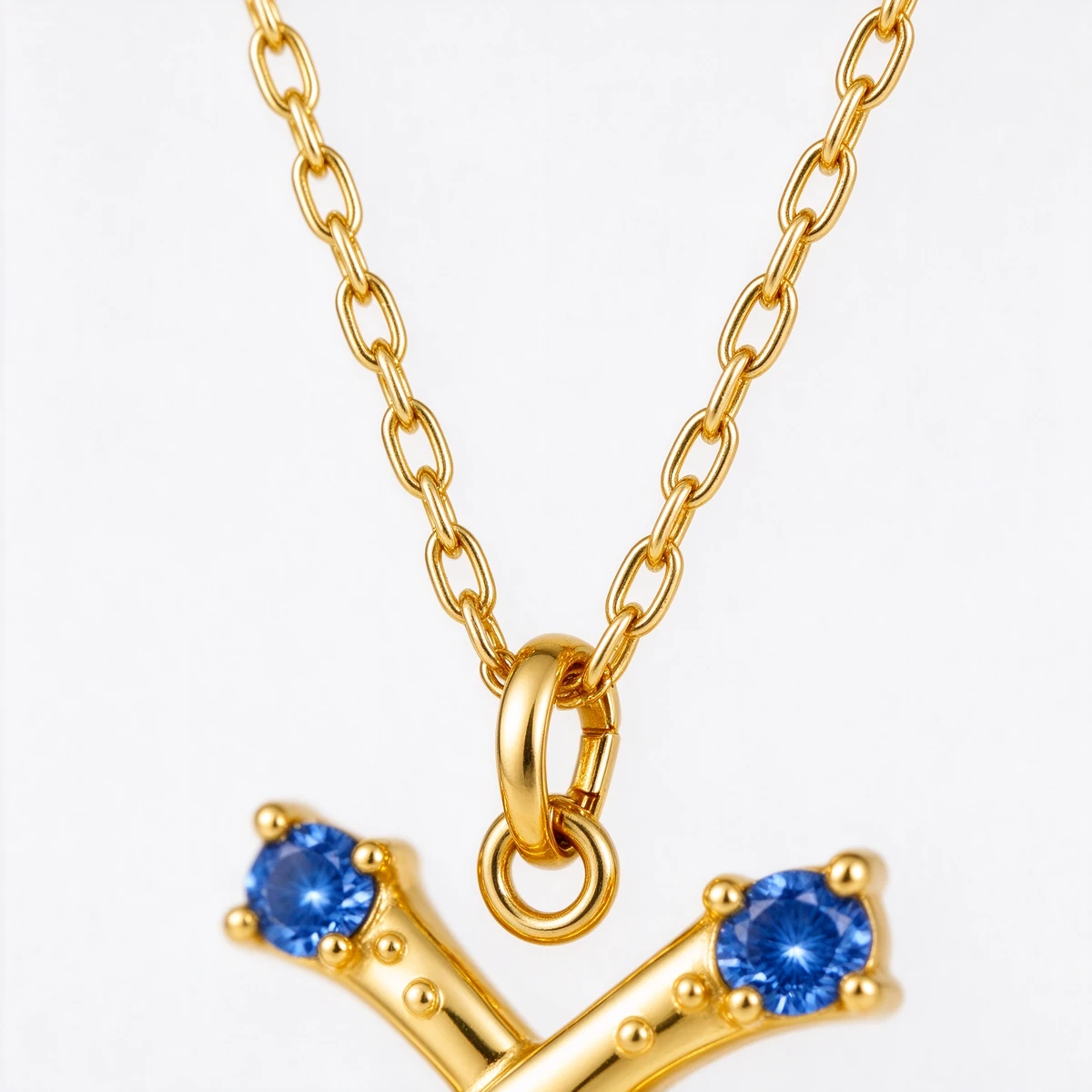 18k gold plated silver necklace chain and spring clasp detail