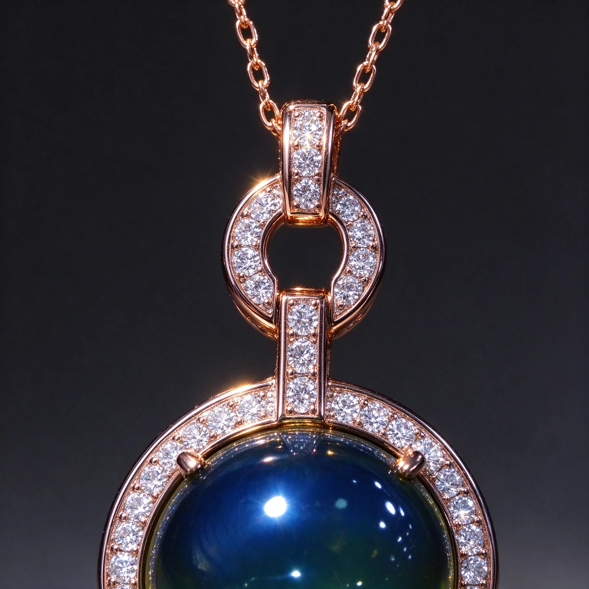 Blue Amber Pendant Necklace 925 Sterling Silver