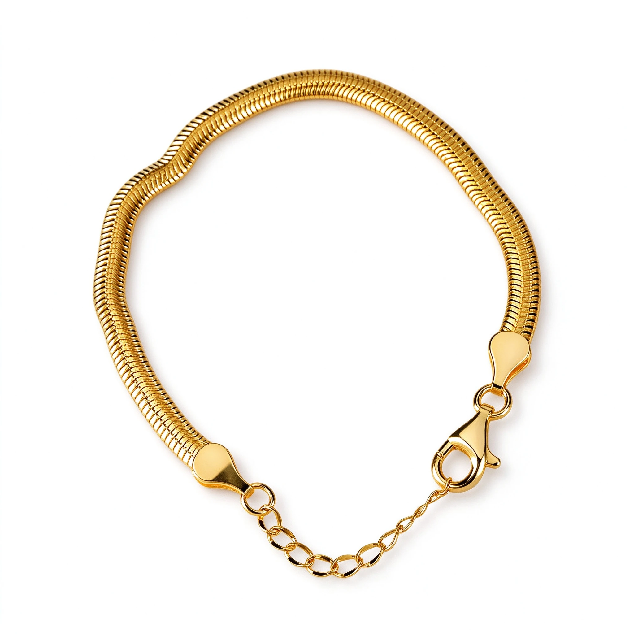 Flat Snake Chain Bracelet – 925 Sterling Silver