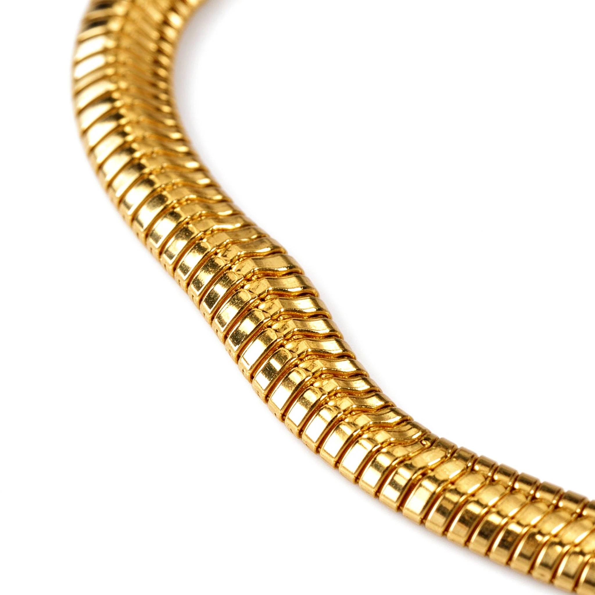 Polished 925 sterling silver snake chain bracelet surface texture - flat snake chain bracelet