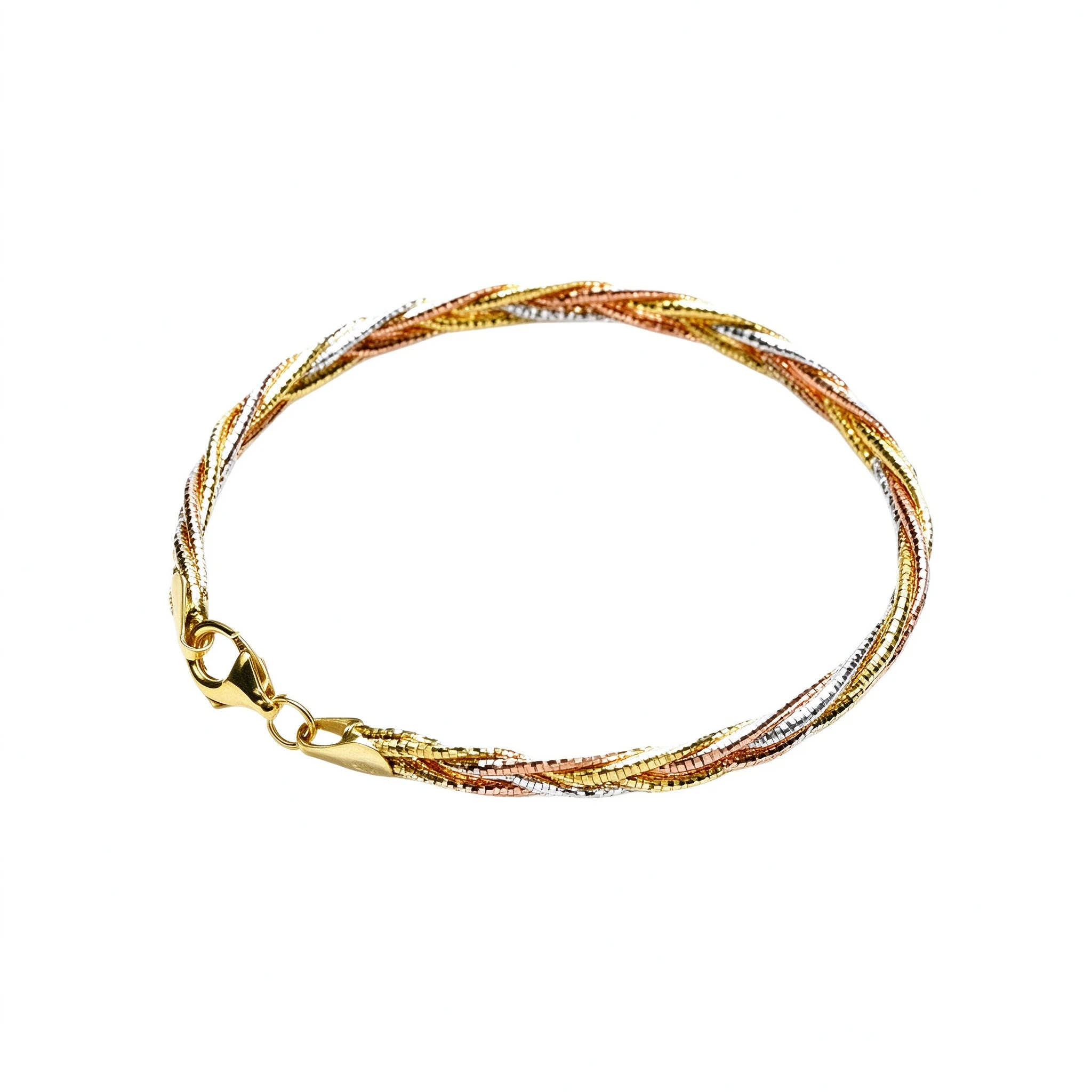 Flat Braided Silver Bracelet – 925 Sterling Silver