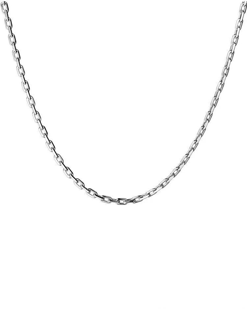cable chain necklace 925 sterling silver oval link - silver chain necklace